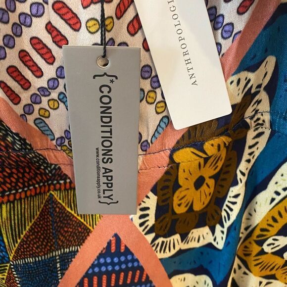 Anthropologie Conditions Apply Sz L NWT Blue Chloe Maxi Slip Dress - Picture 10 of 15